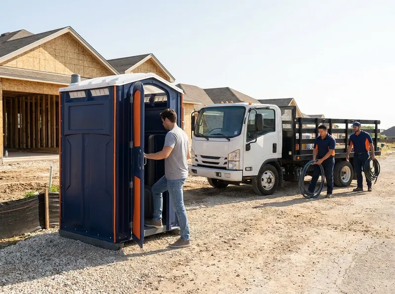 Construction Site Portable Toilet Rental in San Antonio, TX